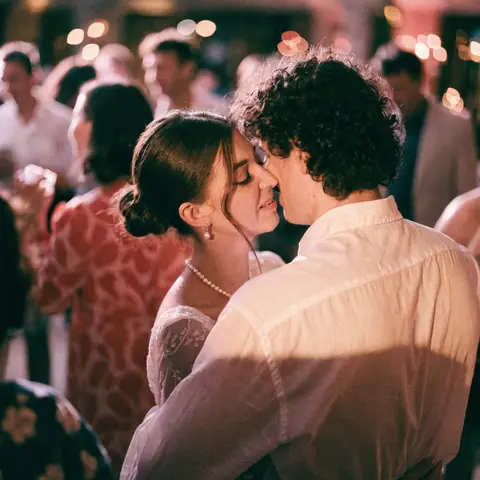 A kiss on the dance floor